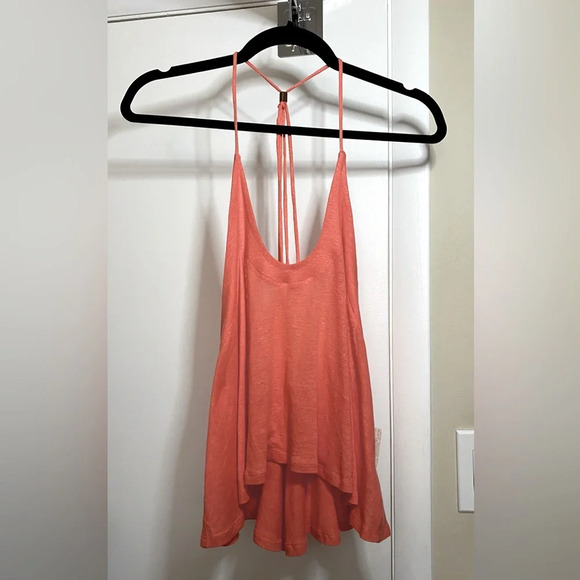 NWT Free People Long Weekend Knit Halter Tank in Watermelon Size XL - Picture 4 of 10